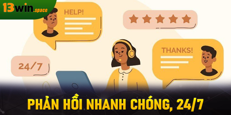 Phản hồi nhanh chóng, 24/7